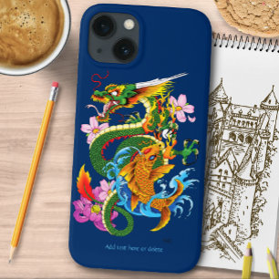 Groene Chinese Draak Koi Case-Mate iPhone Case