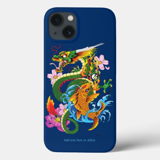 Groene Chinese Draak Koi Case-Mate iPhone Case (Achterkant)