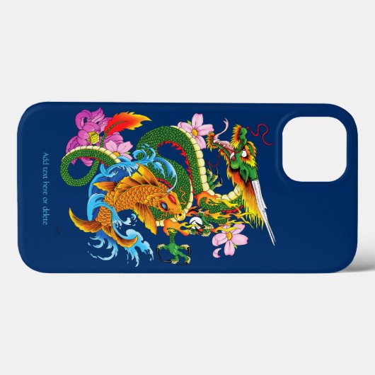 Groene Chinese Draak Koi Case-Mate iPhone Case (Achterkant (horizontaal))