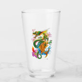 Groene Chinese Draak Koi Glas (Voorkant)