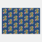 Groene Chinese Draak Koi Inpakpapier Vel (Voorkant 3)