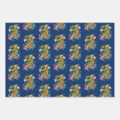 Groene Chinese Draak Koi Inpakpapier Vel (Voorkant)