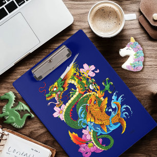 Groene Chinese Draak Koi Klembord