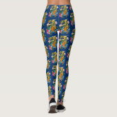 Groene Chinese Draak Koi Leggings (Achterkant)