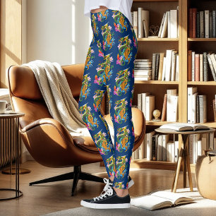 Groene Chinese Draak Koi Leggings
