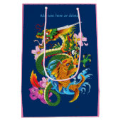Groene Chinese Draak Koi Medium Cadeauzakje (Achterkant)