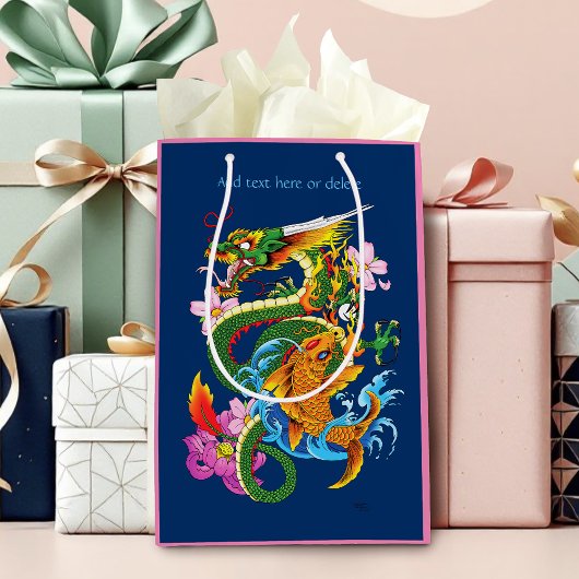 Groene Chinese Draak Koi Medium Cadeauzakje