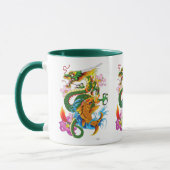 Groene Chinese Draak Koi Mok (Links)