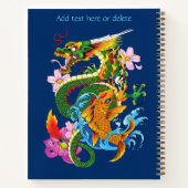 Groene Chinese Draak Koi Notitieboek (Achterkant)