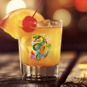 Groene Chinese Draak Koi Shot Glas