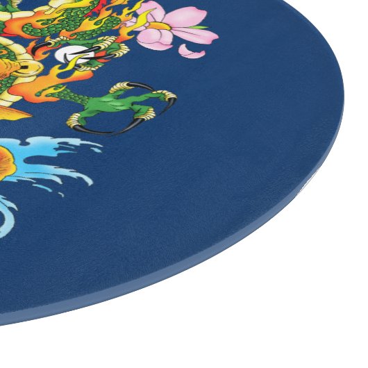 Groene Chinese Draak Koi Snijplank (Hoek)