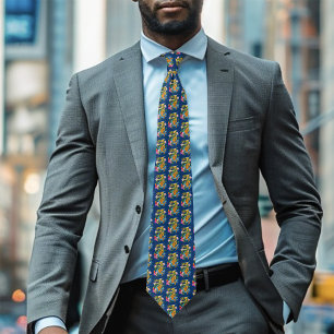 Groene Chinese Draak Koi Stropdas