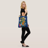 Groene Chinese Draak Koi Tote Bag (Op model)