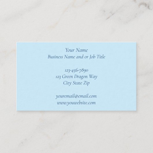 Groene Chinese Draak Koi Visitekaartje (Achterkant)