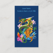 Groene Chinese Draak Koi Visitekaartje (Voorkant)