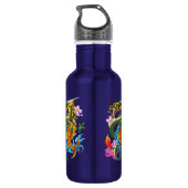 Groene Chinese Draak Koi Waterfles (Achterkant)