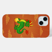 Groene Chinese Draak op Rood Case-Mate iPhone Case (Achterkant (horizontaal))