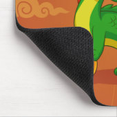 Groene Chinese Draak op Rood Muismat (Hoek)