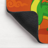 Groene Chinese Draak op Rood Muismat (Hoek)
