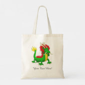 Groene Chinese Draak Tote Bag (Achterkant)
