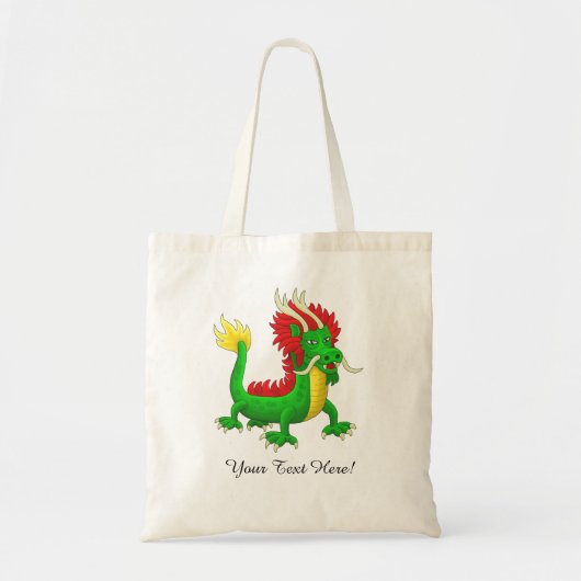 Groene Chinese Draak Tote Bag (Voorkant)