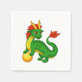 Groene Chinese Draak V2 Servet (Voorkant)