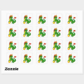 Groene Chinese Draak Vierkante Sticker (Vel)