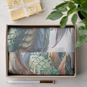 Groene Chinese Dragon Illustratie Decoupage Tissuepapier (Geschenk)