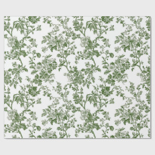 Groene Chinoiserie Bloem 9 Tuinfeest Inpakpapier