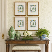 Groene Chinoiserie Chinese Pagode Kunst