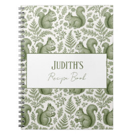 Groene Chinoiserie Eekhoorn Woodsy Receptenboek Notitieboek