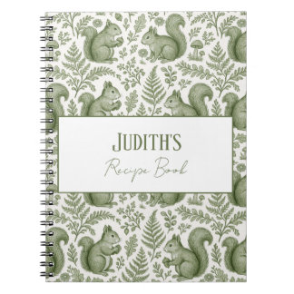 Groene Chinoiserie Eekhoorn Woodsy Receptenboek Notitieboek