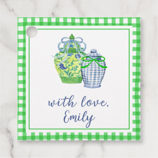 Groene Chinoiserie Ginger Jar Gift Labels