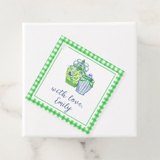 Groene Chinoiserie Ginger Jar Gift Labels (In situ)