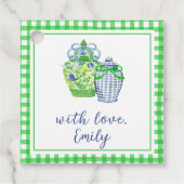 Groene Chinoiserie Ginger Jar Gift Labels (Voorkant)