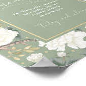 Groene Chinoiserie in Liefdevolle Geheugen Trouwbo Poster (Hoek)