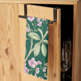 Groene Chinoiserie pauw bloemig Theedoek