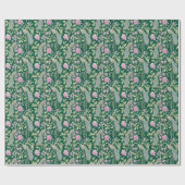 Groene Chinoiserie pauwenbloem elegante decoupage Cadeaupapier (Vlak)