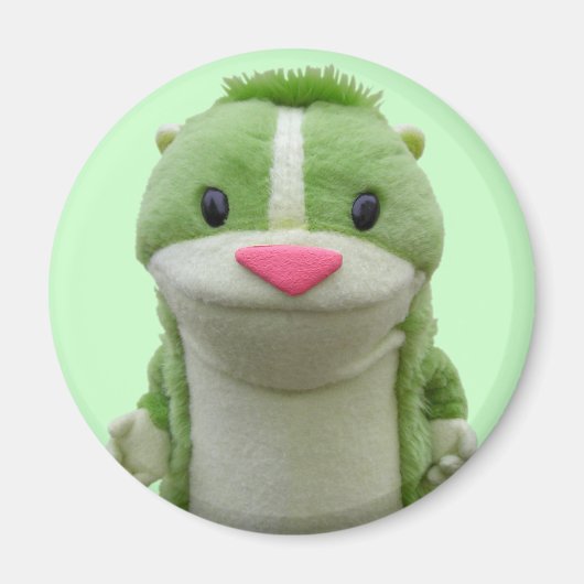 Groene Chipmunk Magneet (Voorkant)
