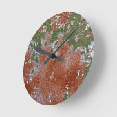 Groene Chipping Paint Rusted Metal Ronde Klok (Hoek)