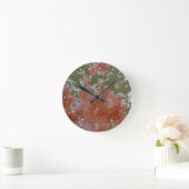 Groene Chipping Paint Rusted Metal Ronde Klok (Huis)