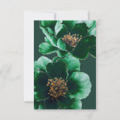 Groene Christelijke bloemenviering van het leven Bedankkaart (Achterkant)