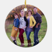 Groene Christelijke Kerstmis Typografie Vakantie F Keramisch Ornament (Achterkant)