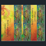 GROENE CHRISTMAS FAIRY, GOLD SPARKLES, FLORAL SWIR CADEAUPAPIER<br><div class="desc">Fantastische,  kleurrijke,  levendige waterverf met gouden en zilverfolie in gele,  groene,  rode kleuren.</div>