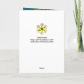 GROENE CHRISTMAS FAIRY MET GOUDE FLORAAL SPARKLES FEESTDAGEN KAART (Achterkant)