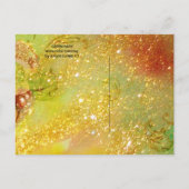 GROENE CHRISTMAS FAIRY MET GOUDE FLORAAL SPARKLES FEESTDAGENKAART (Achterkant)