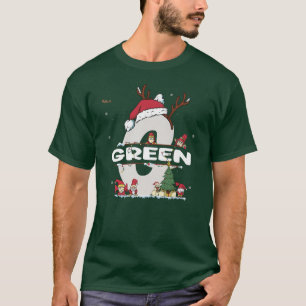 Groene Christmasw Groene Naam voor grappige Kerstm T-shirt