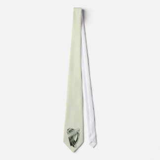 Groene Chrome Celtic Harp op een niktie Stropdas