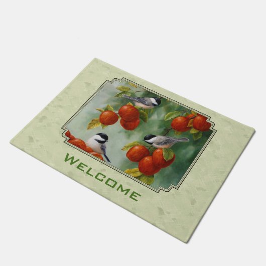 Groene cichorei en appelboom deurmat (Schuin)