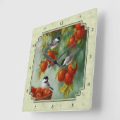 Groene cichorei en appelboom vierkante klok (Hoek)